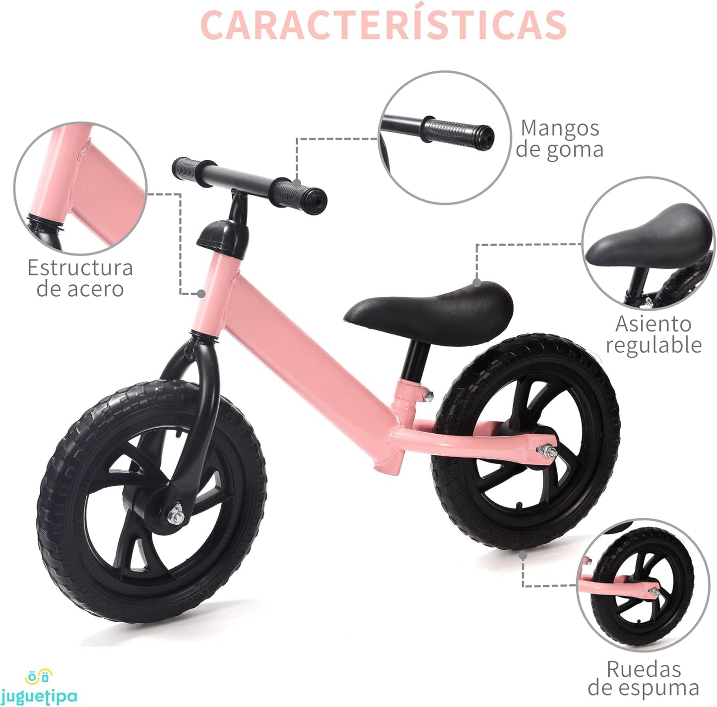 Bicicleta de equilibrio y aprendizaje para niños