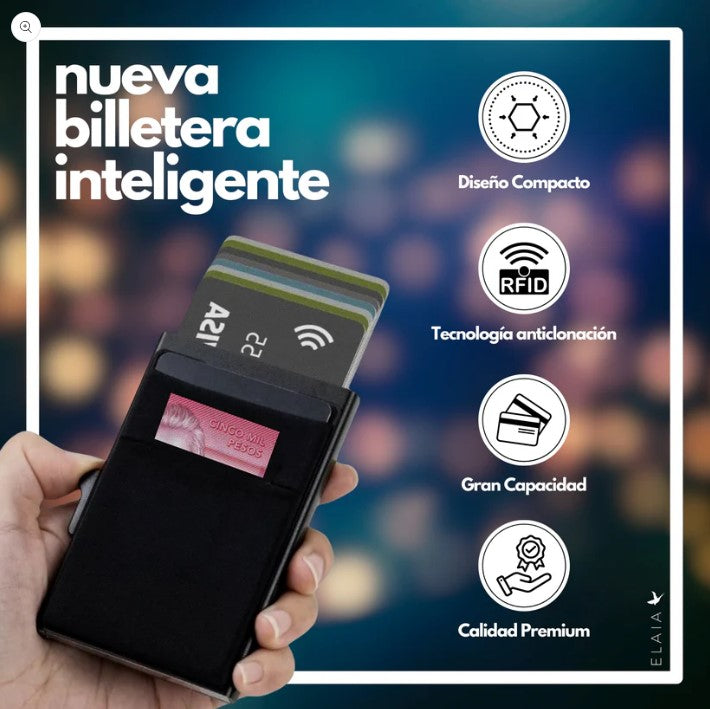 Billetera Inteligente RFID de metal